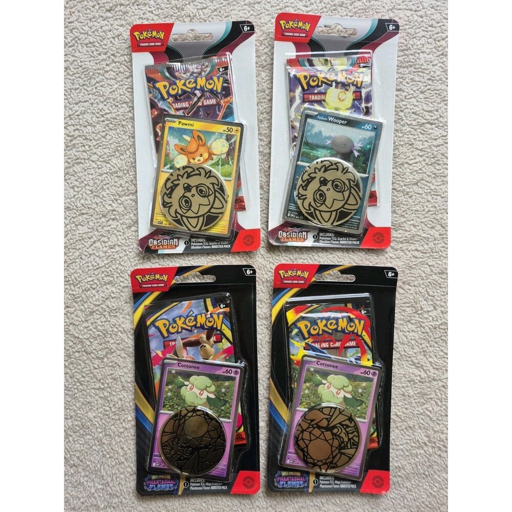 Pokemon TCG Sealed Booster Blister Lot of 4 Obsidian Flames Phantom Flames